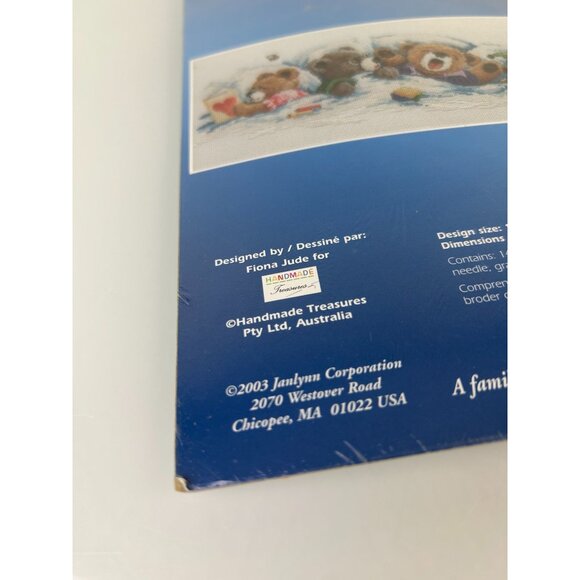 Janlynn Sleepy Bears Counted Cross Stitch 2003 #195-0601 19"x 7" Fiona Jude - Picture 3 of 12